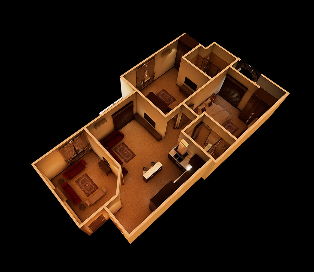 Palazzo 2 Bed Corner Apartment Layout Plan