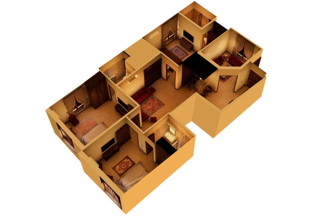 Palazzo 3 Bed Corner Apartment Layout Plan