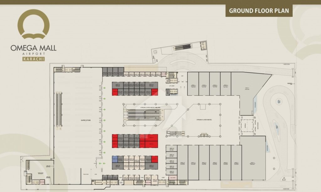 Omega Mall Ground Floor Plan