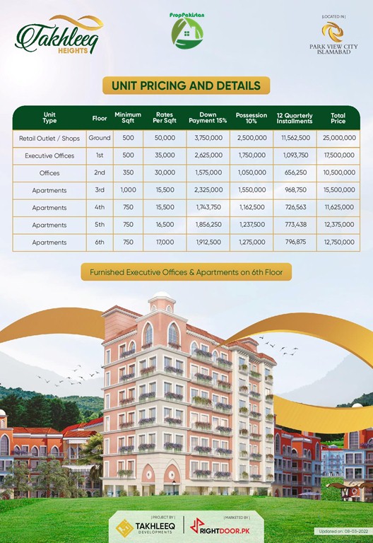 Takhleeq Heights Payment Plan